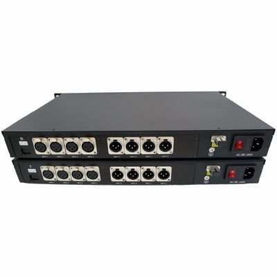 XLRのコネクターが付いている繊維のコンバーターへの4Ch二方向の釣り合った音声
