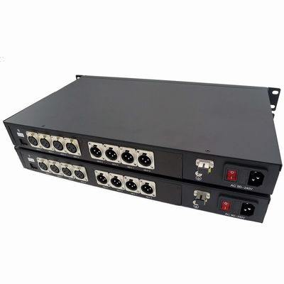 XLRのコネクターが付いている繊維のコンバーターへの4Ch二方向の釣り合った音声