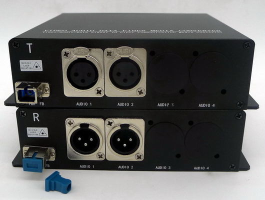 2chは単一モードST/LC/FC/SCの光コネクタが付いている繊維のコンバーターにXLRの音声のバランスをとった