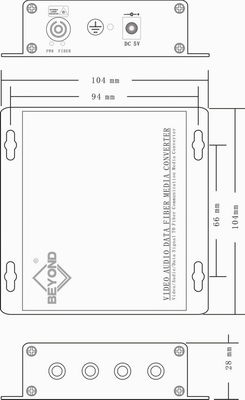 繊維光学のコンバーターのエクステンダーRCAの可聴周波コネクターへの4Ch音声