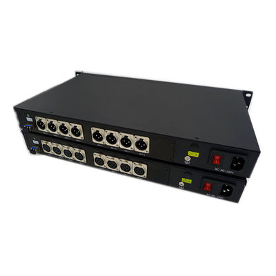 繊維のコンバーターの放送スタジオへの釣り合った8ch XLRの音声