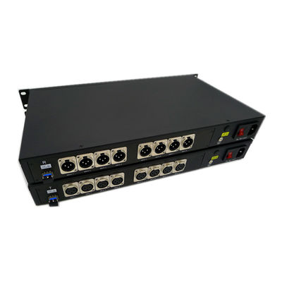 繊維のコンバーターの放送スタジオへの釣り合った8ch XLRの音声