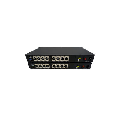 繊維のコンバーターの放送スタジオへの釣り合った8ch XLRの音声