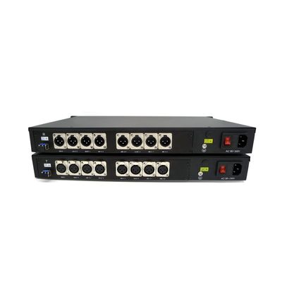 繊維のコンバーターの放送スタジオへの釣り合った8ch XLRの音声