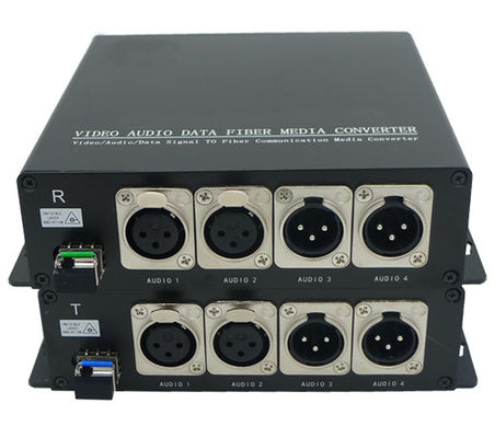 XLRオーディオとファイバーコネクタ 1 X ST/FC/SC/LC オプション