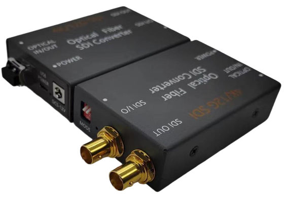 繊維のコンバーター1チャネルのビデオおよび可聴周波伝達への12G SDI