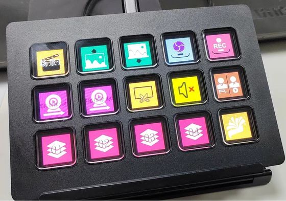 流れのデッキのキーボード15カスタマイズ可能なLCDのキー
